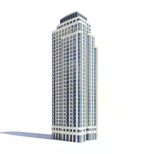 Tall Apartment Building 3D Model 3D model