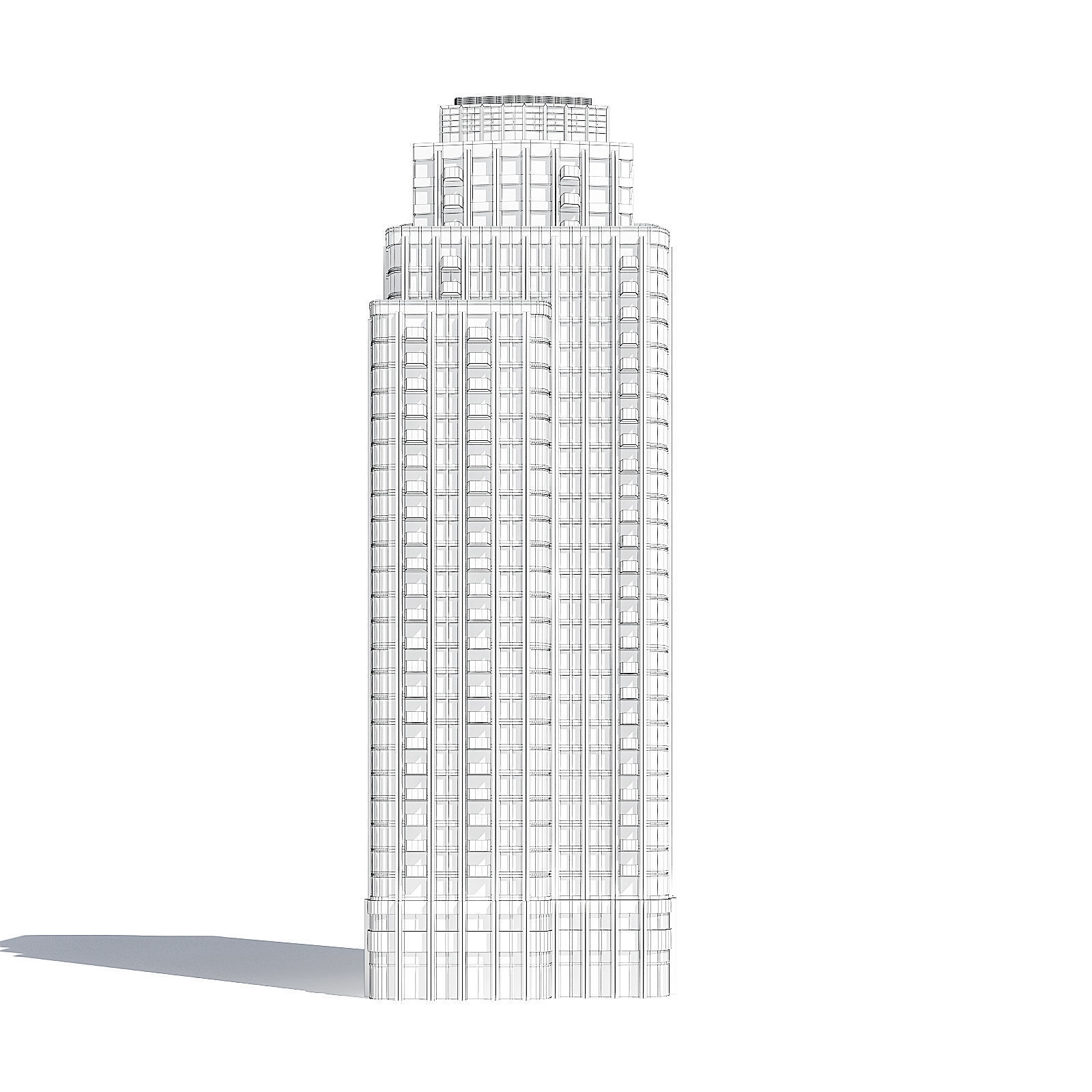 Tall Apartment Building 3D Model 3D model_3