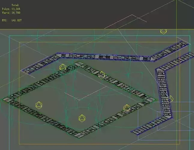 Model - Tombstone carved stone carved surface 03