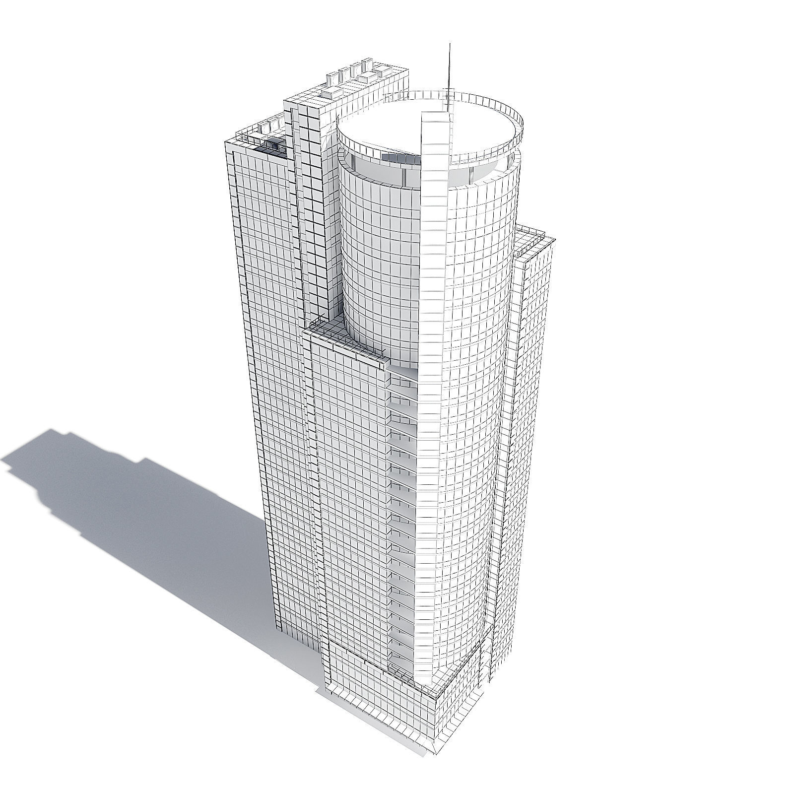  Skyscraper with Helipad 3D Model 3D model_5