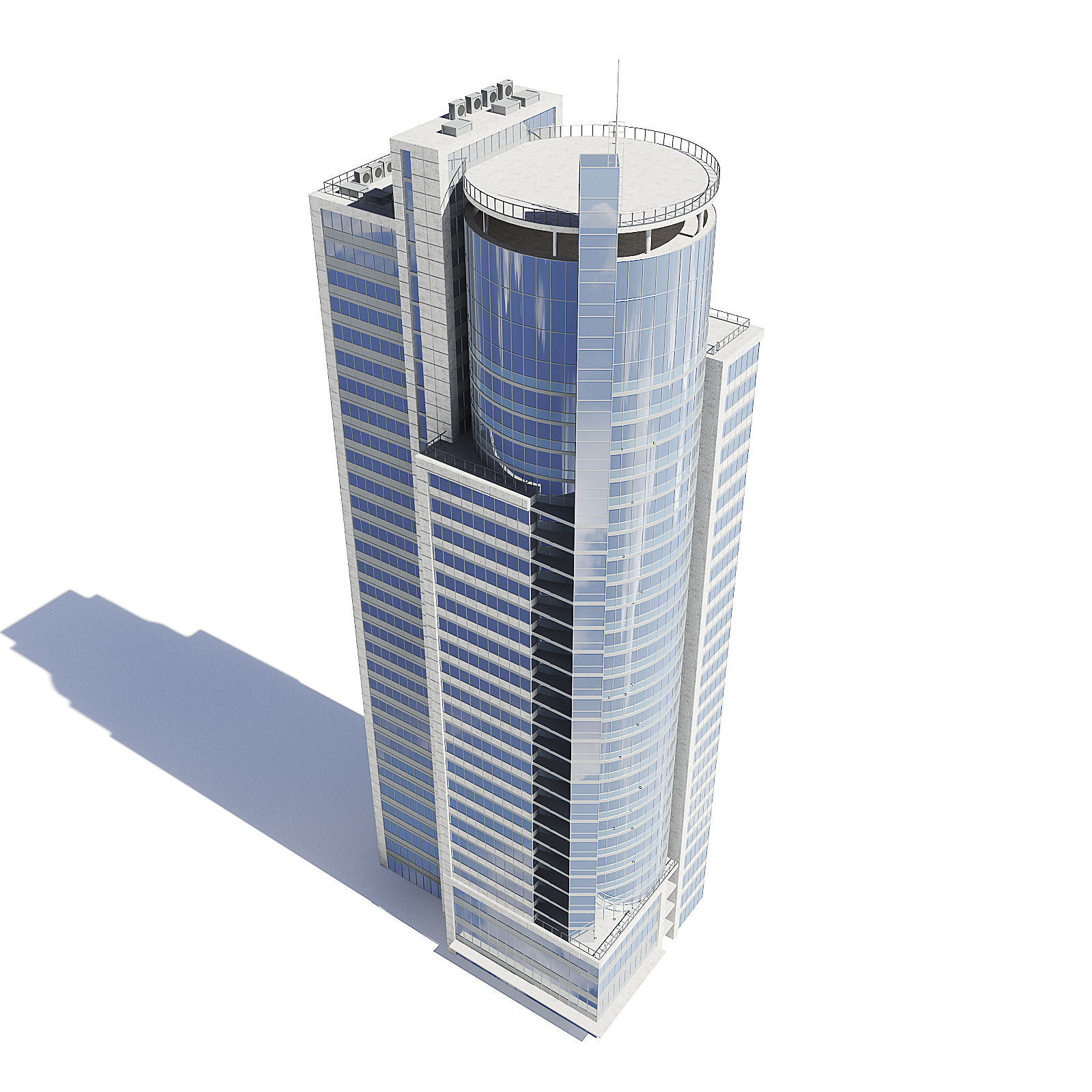  Skyscraper with Helipad 3D Model 3D model_4