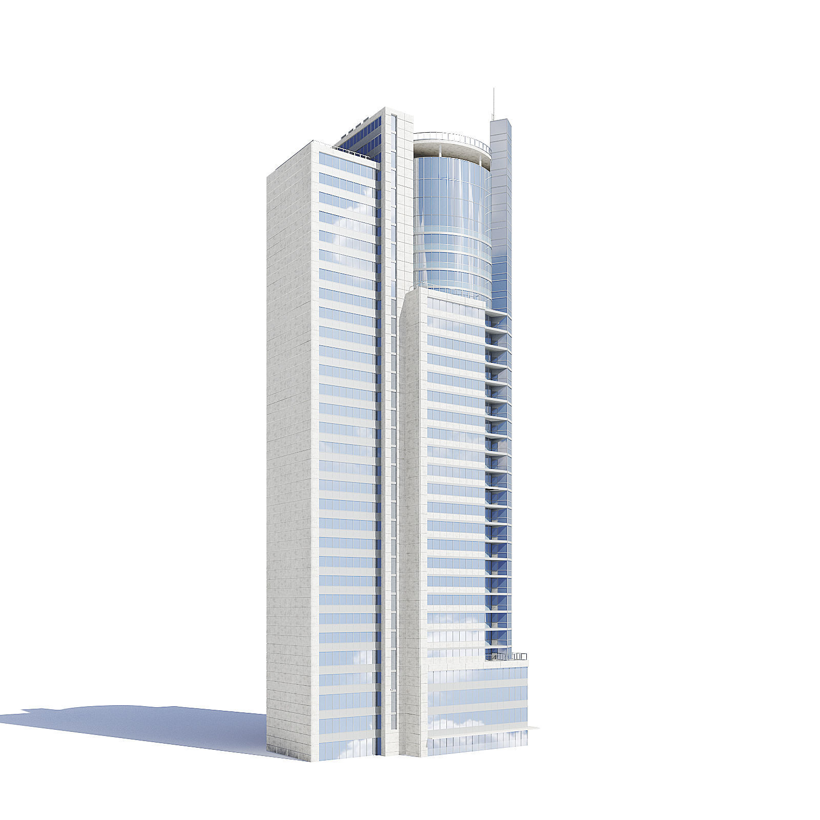  Skyscraper with Helipad 3D Model 3D model_2