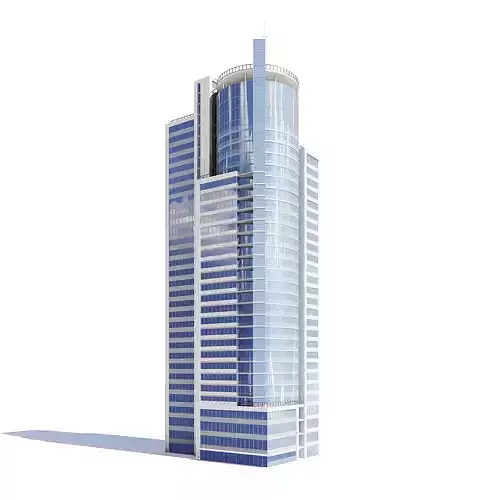  Skyscraper with Helipad 3D Model 3D model