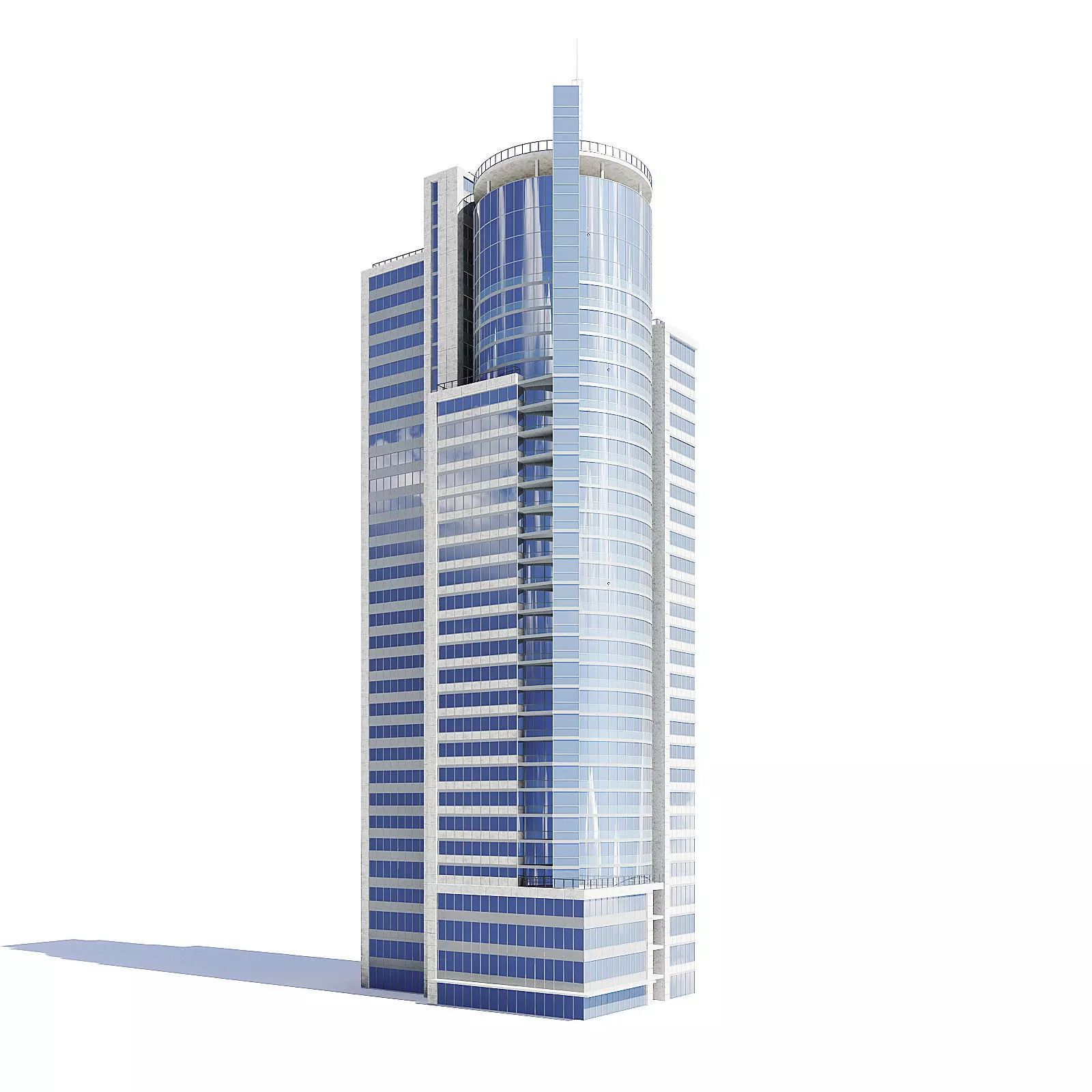  Skyscraper with Helipad 3D Model 3D model_0