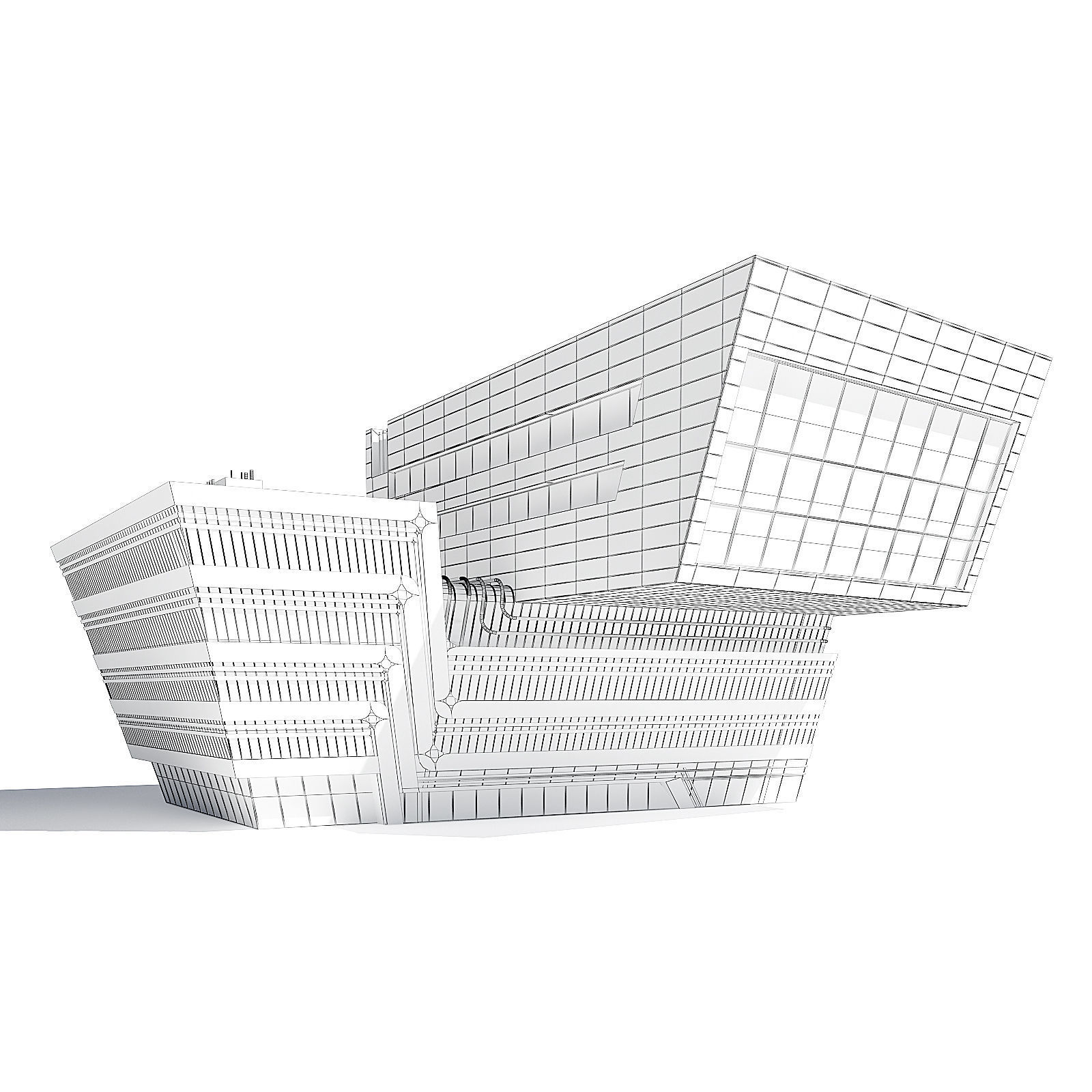 Library Building 3D Model 3D model_1