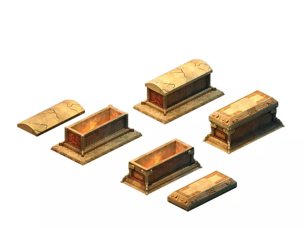 model - the main tomb room sarcophagus panorama 02 3D model_0