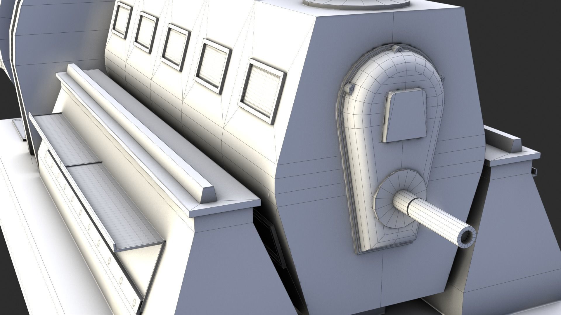 German Power Generator WWII Low-poly 3D model_21