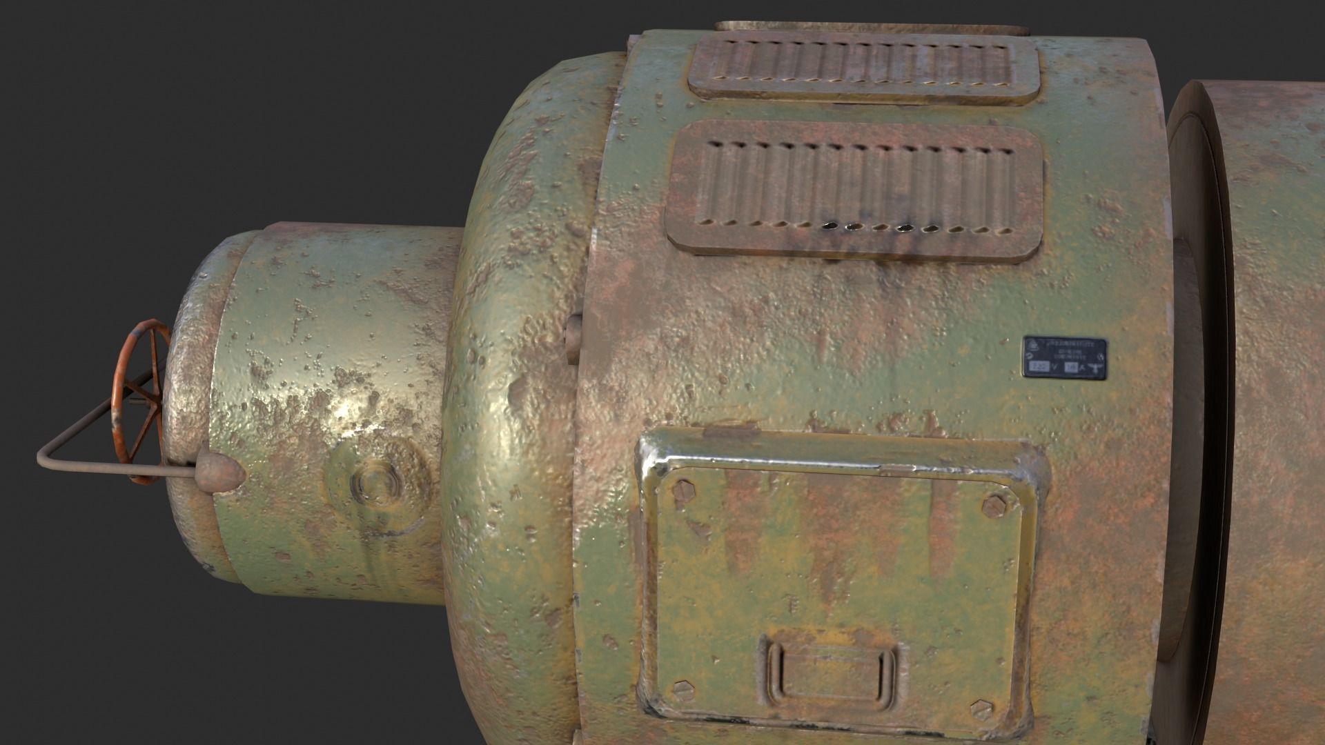 German Power Generator WWII Low-poly 3D model_9