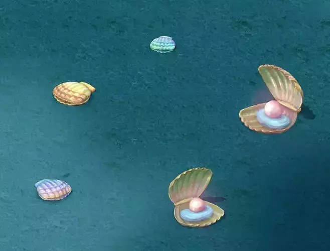 Submarine cartoon world - shells