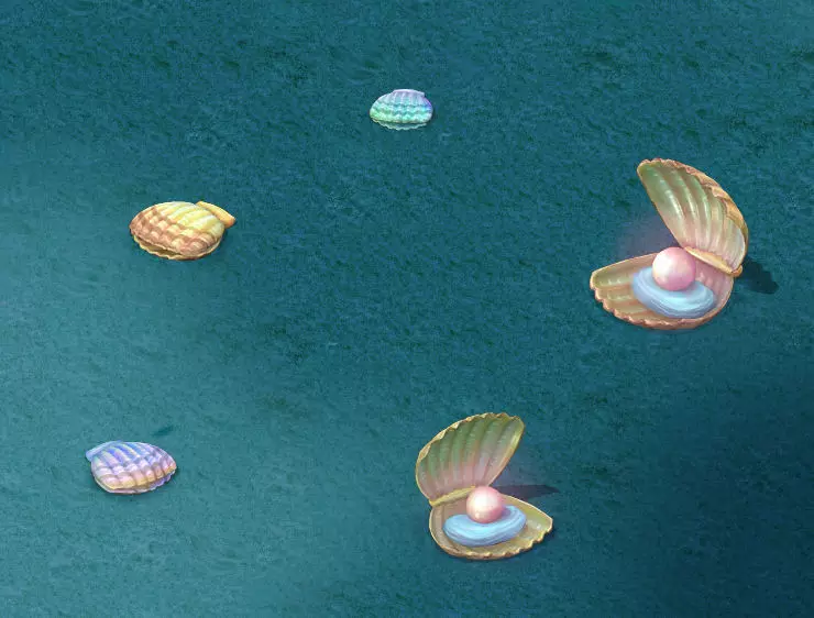 Submarine cartoon world - shells 3D model_0