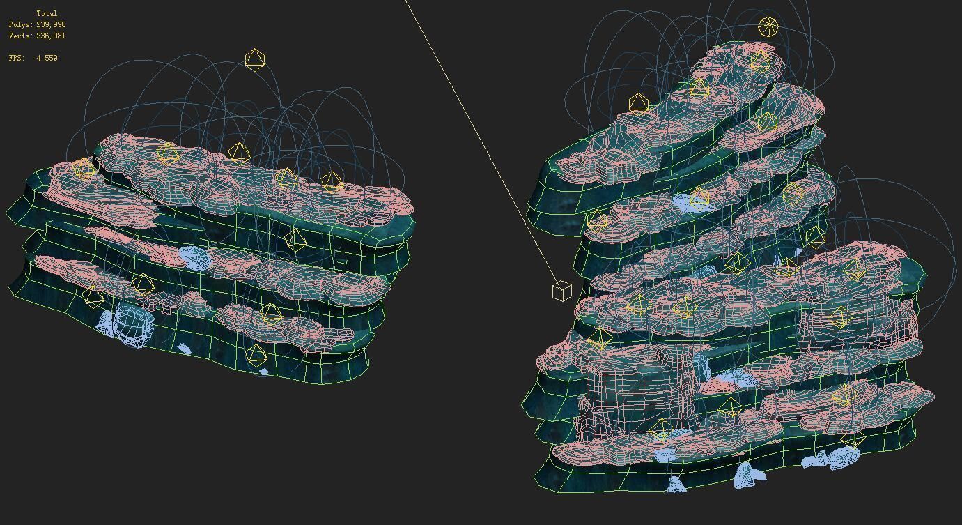 Submarine Cartoon World - Seabed Ladder 02 3D model_1