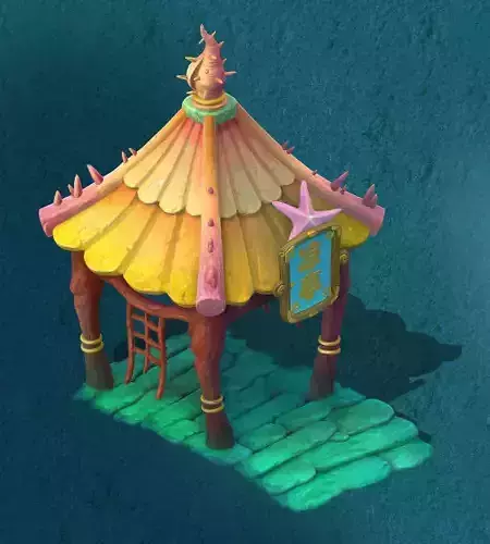 Submarine cartoon world - sea bottom pavilion