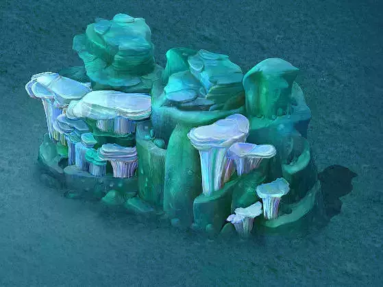Submarine Cartoon World - Seabed Coralstone 01