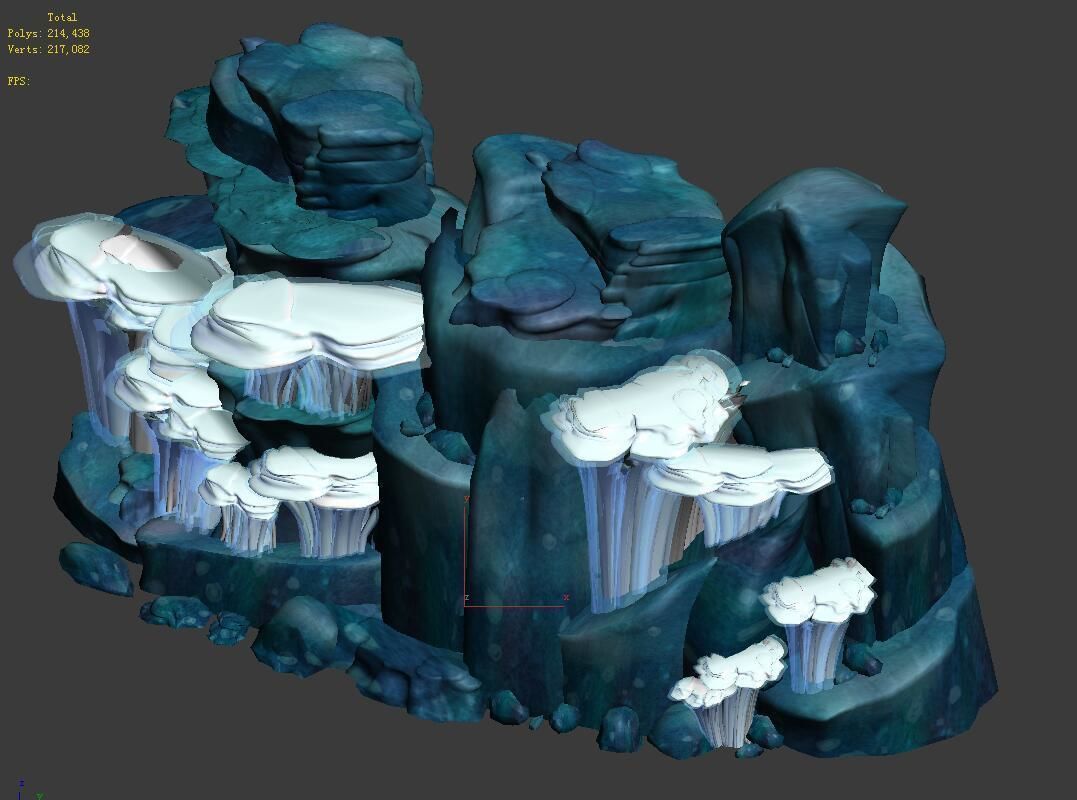 Submarine Cartoon World - Seabed Coralstone 01 3D model_2