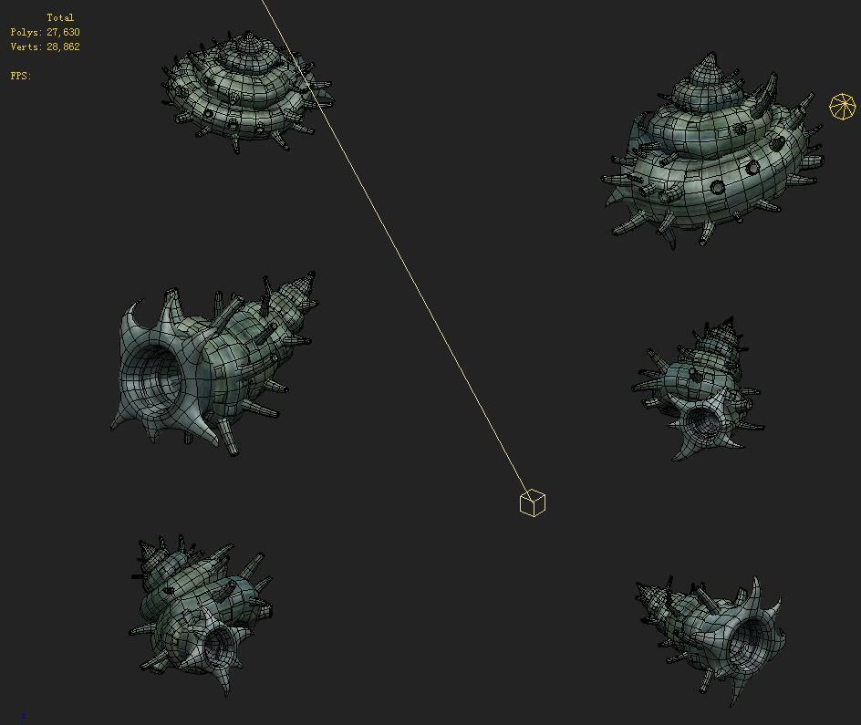 Submarine Cartoon World - Sea King conch 3D model_1