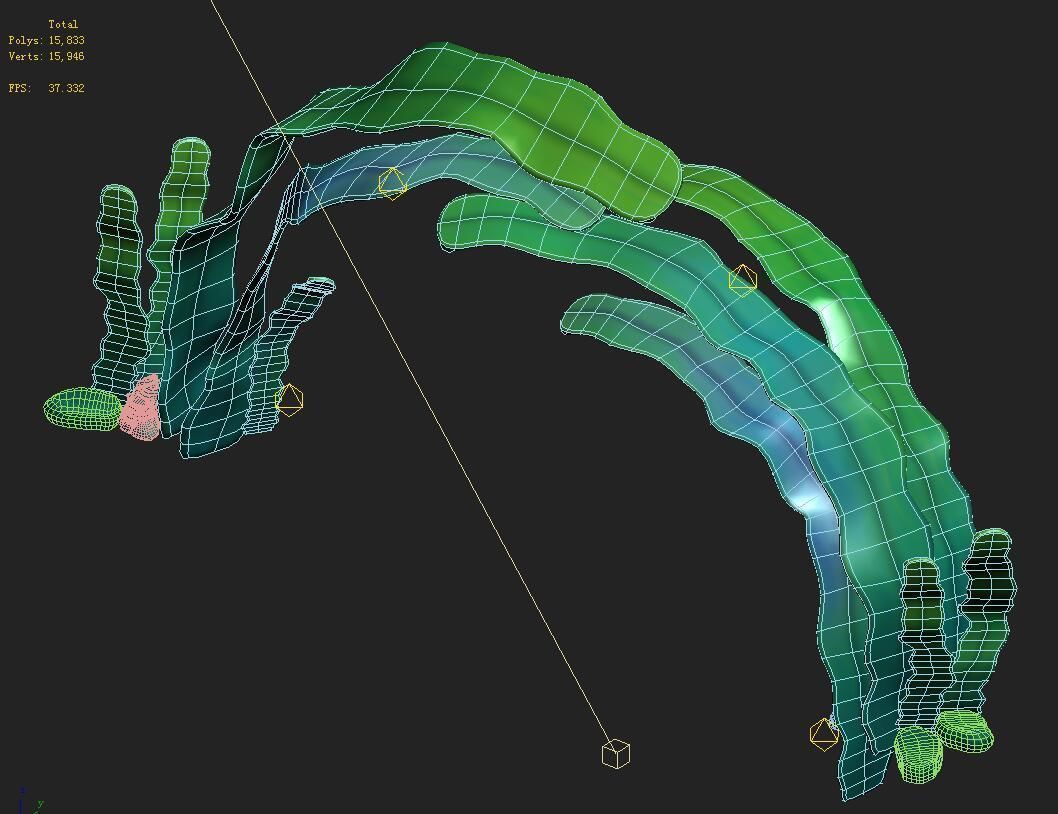 Seaside Cartoon World - Seaweed Arches 3D model_2