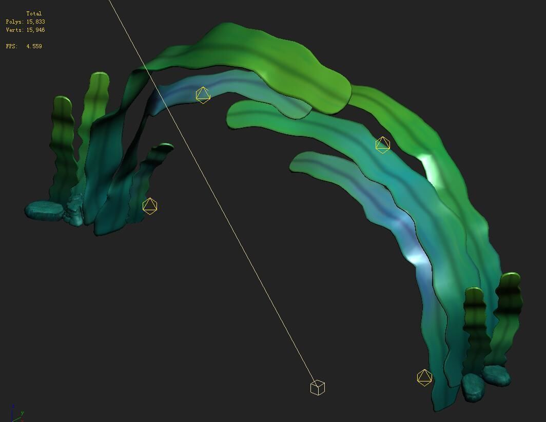 Seaside Cartoon World - Seaweed Arches 3D model_1