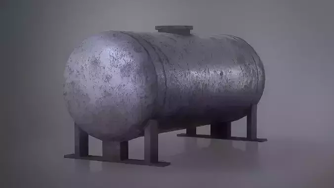 Abandoned Rusty Industrial Gas Pressure Container