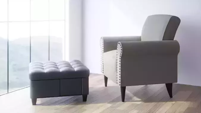 Interior Startup Livingroom Sceen Subdivision Ready for Film Low-poly 3D model