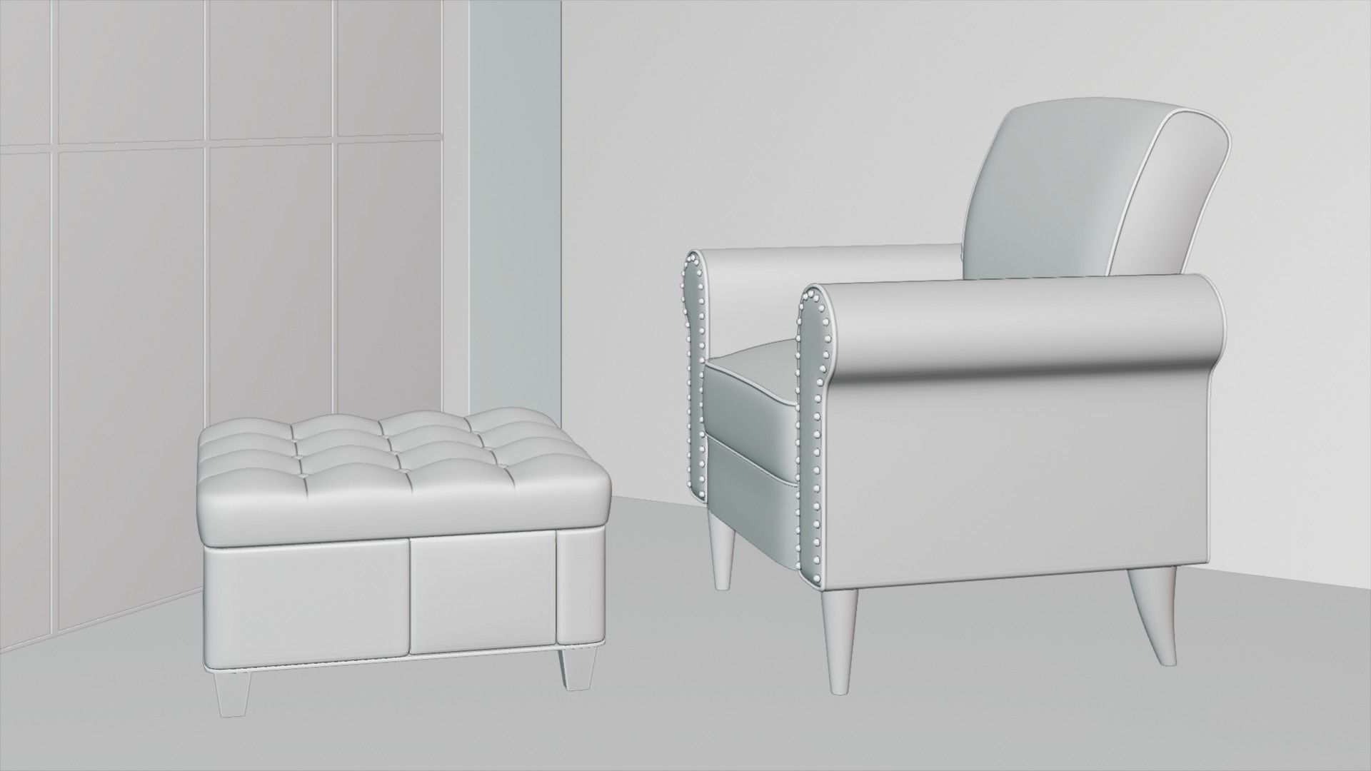 Interior Startup Livingroom Sceen Subdivision Ready for Film Low-poly 3D model_2