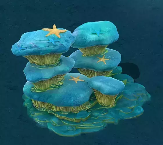 e Cartoon World - Dream Xia Township Rock Wall 2 3D model