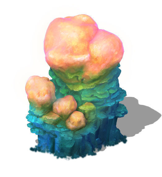 Submarine Cartoon World - Sarcoma Coral 01 3D model_3