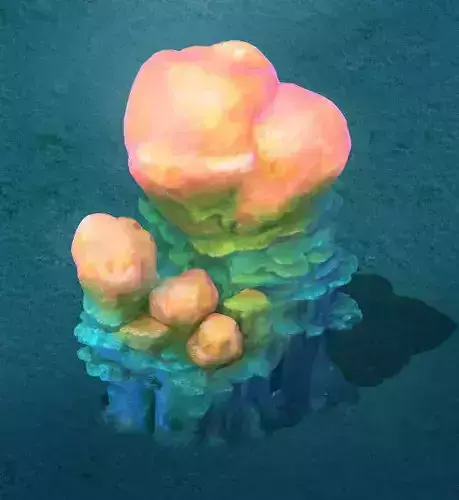 Submarine Cartoon World - Sarcoma Coral 01