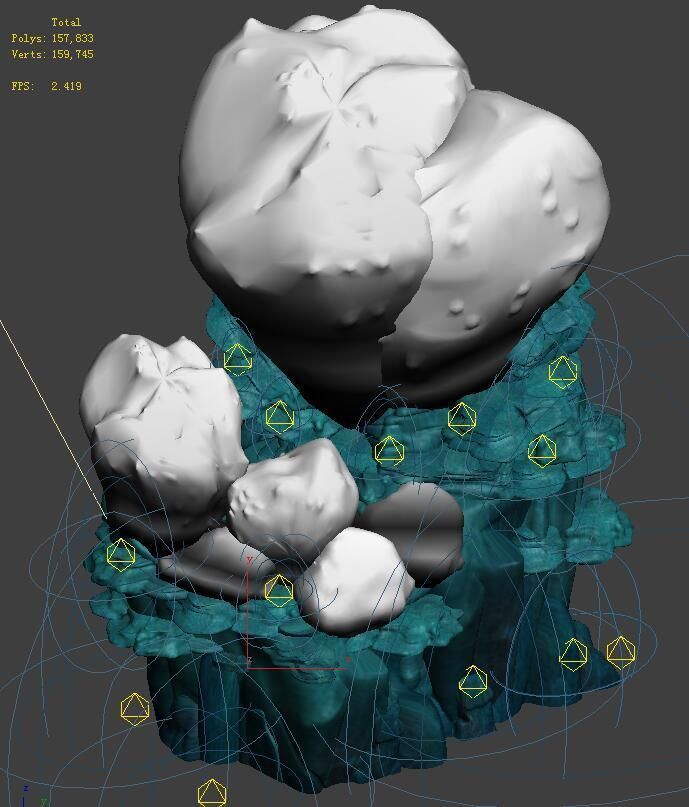 Submarine Cartoon World - Sarcoma Coral 01 3D model_1