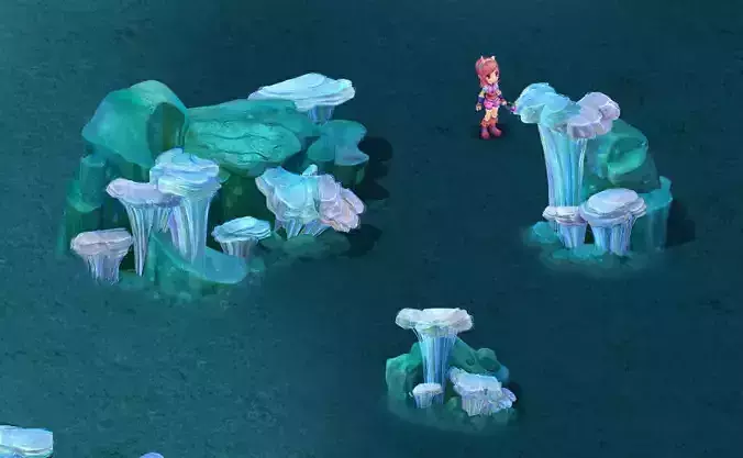 Submarine Cartoon World - Coral Stone 04