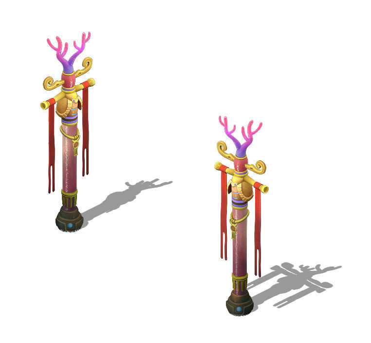 Submarine Cartoon World - Coral Columns 3D model_3