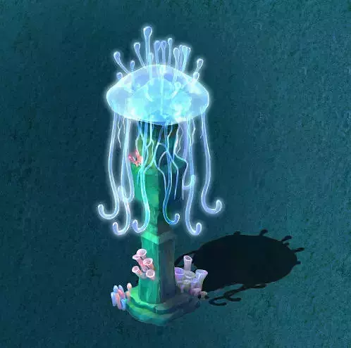 ubmarine cartoon world - jellyfish pillar lights