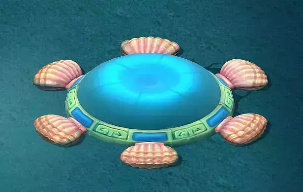 marine cartoon world - water element of the nest