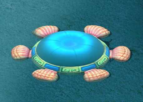 marine cartoon world - water element of the nest 3D model_1