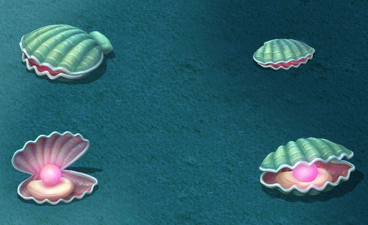 ubmarine cartoon world - watermelon pearl shells 3D model_4