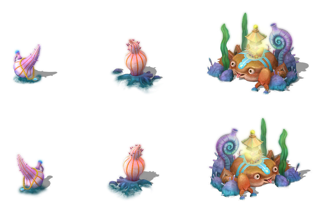 Submarine cartoon world - wild decorations 3D model_5