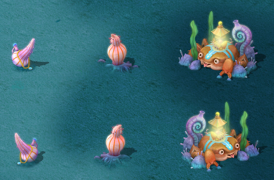 Submarine cartoon world - wild decorations 3D model_4