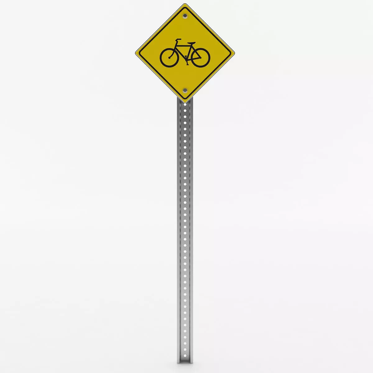 Bicycle Crossing Sign 3D model_0