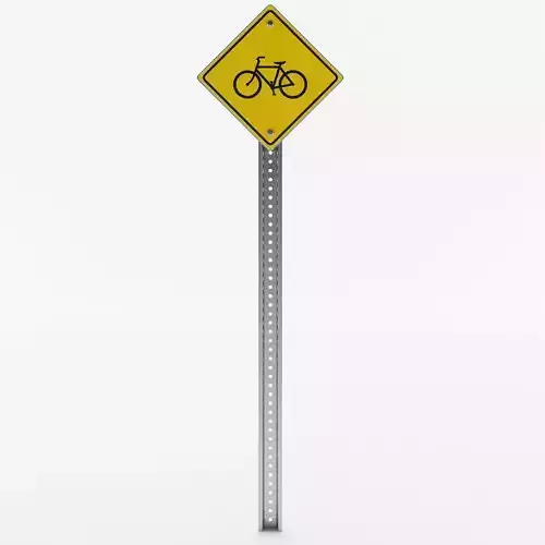 Bicycle Crossing Sign 3D model