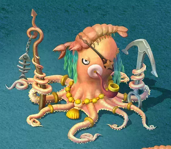 Submarine Cartoon World - Octopus Guardian
