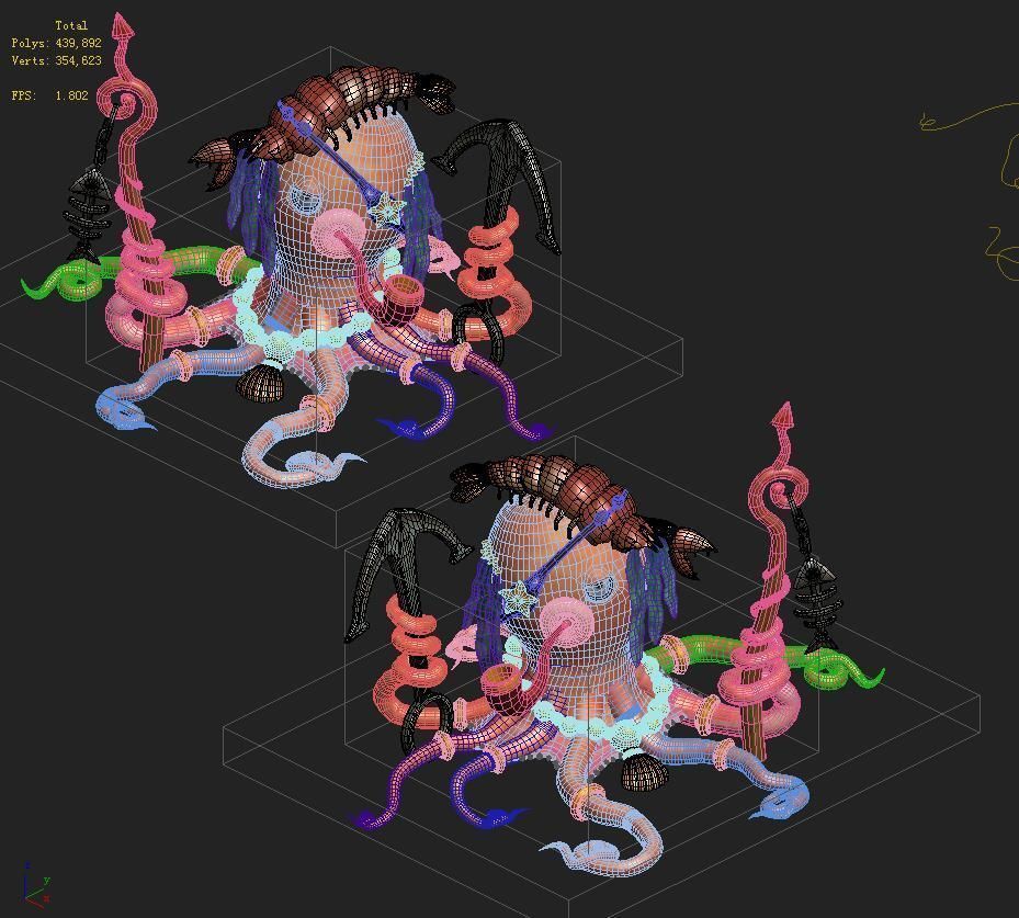 Submarine Cartoon World - Octopus Guardian 3D model_1