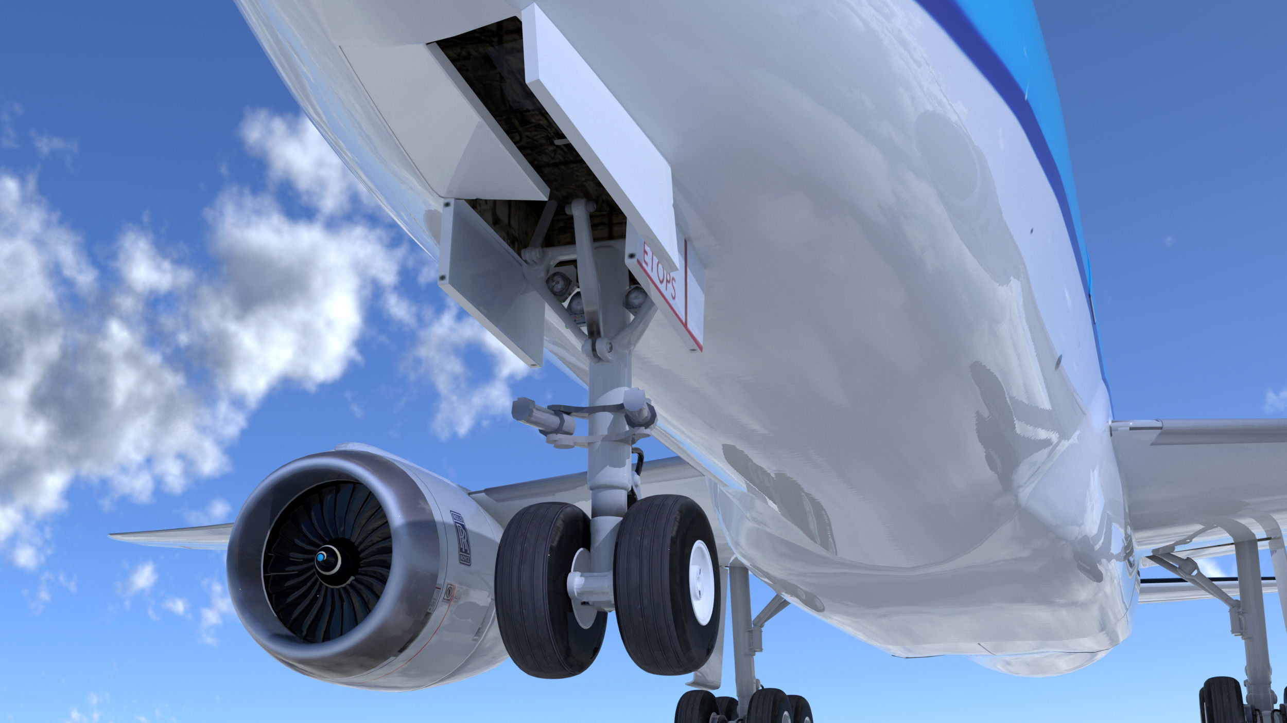 Boeing 787 Dreamliner high detailed model Low-poly 3D model_11