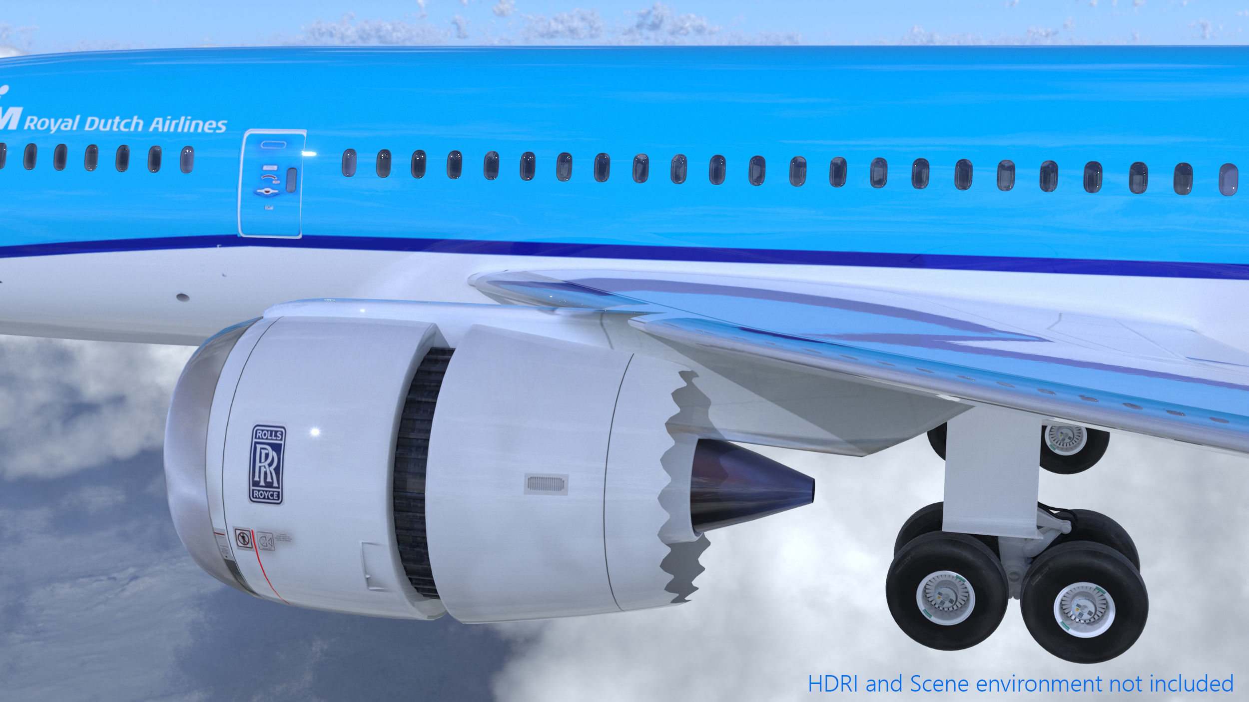 Boeing 787 Dreamliner high detailed model Low-poly 3D model_14