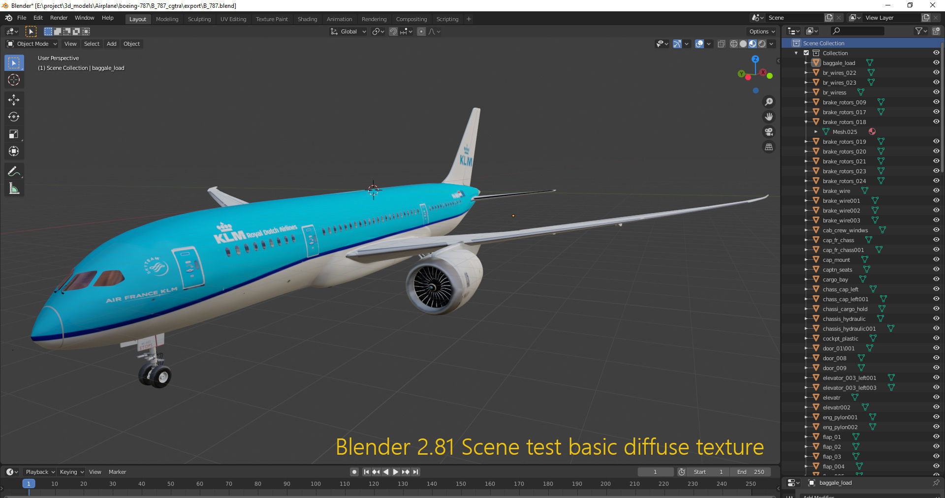 Boeing 787 Dreamliner high detailed model Low-poly 3D model_20