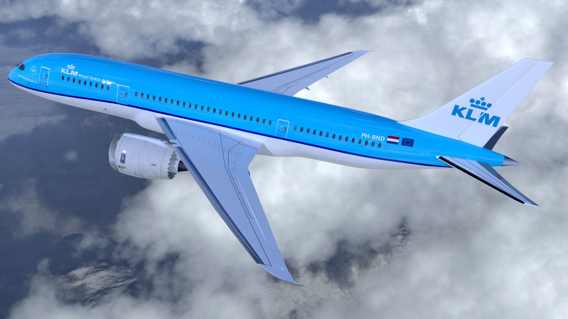 Boeing 787 Dreamliner high detailed model Low-poly 3D model_5