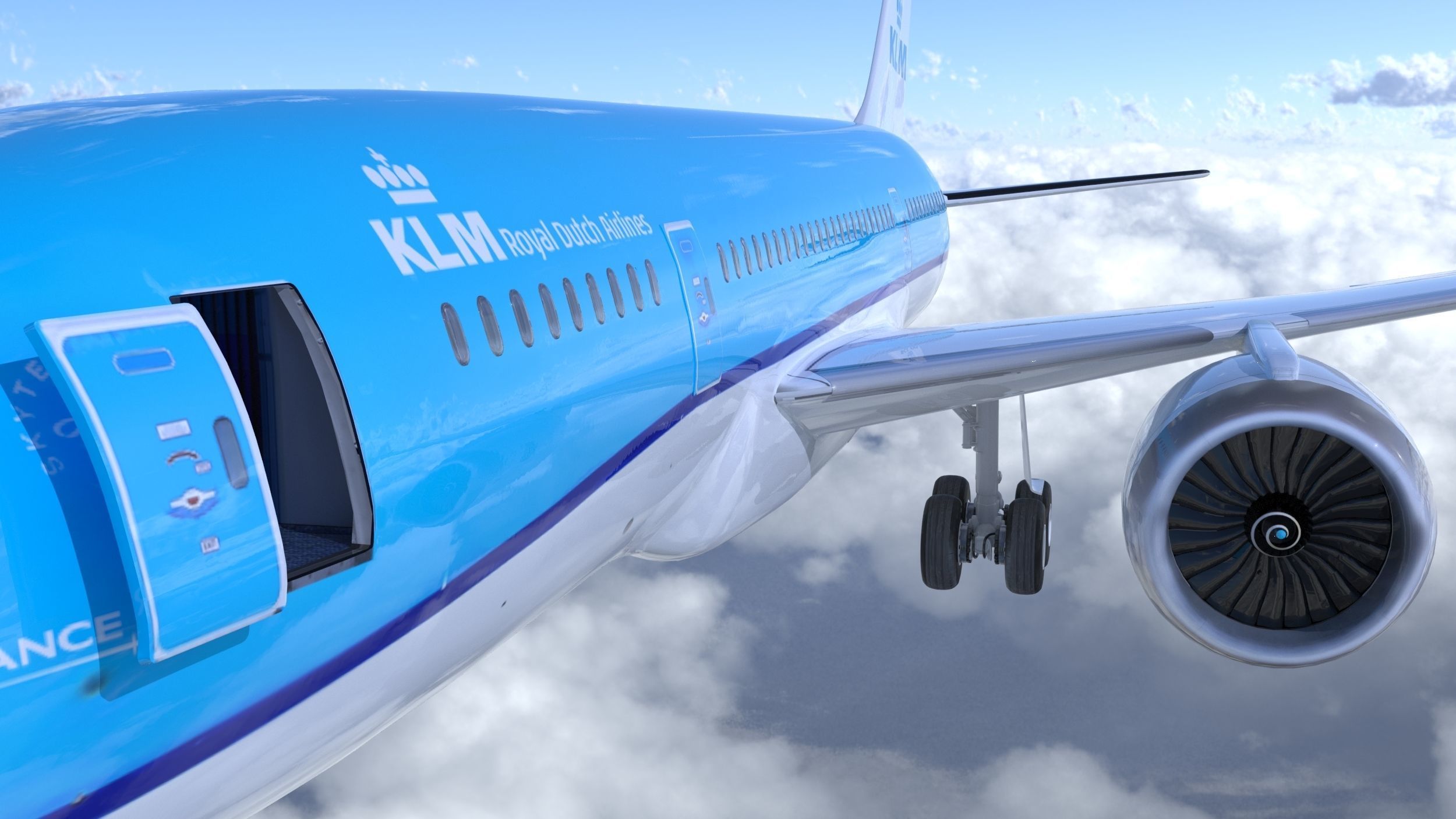 Boeing 787 Dreamliner high detailed model Low-poly 3D model_13