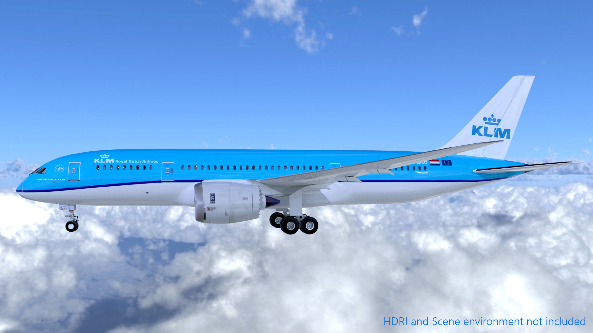 Boeing 787 Dreamliner high detailed model Low-poly 3D model_18