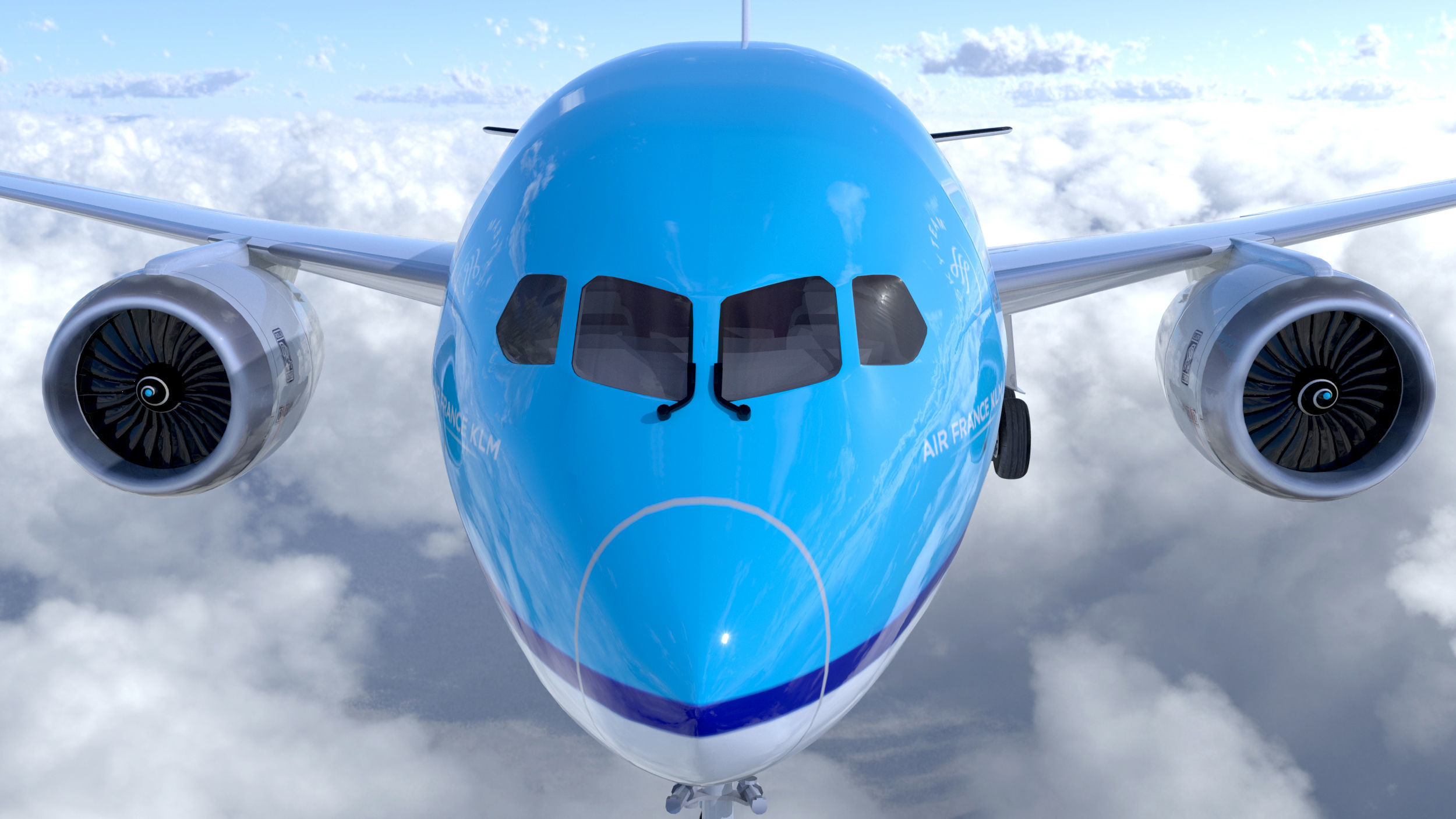 Boeing 787 Dreamliner high detailed model Low-poly 3D model_2