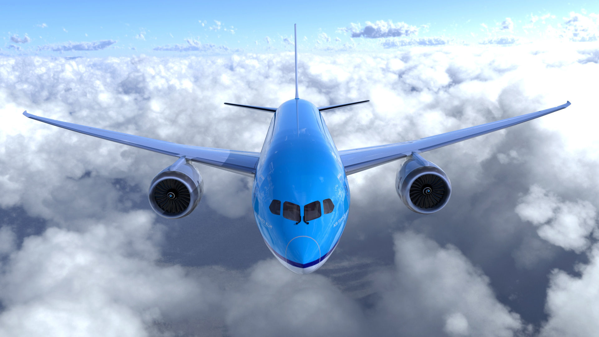 Boeing 787 Dreamliner high detailed model Low-poly 3D model_3