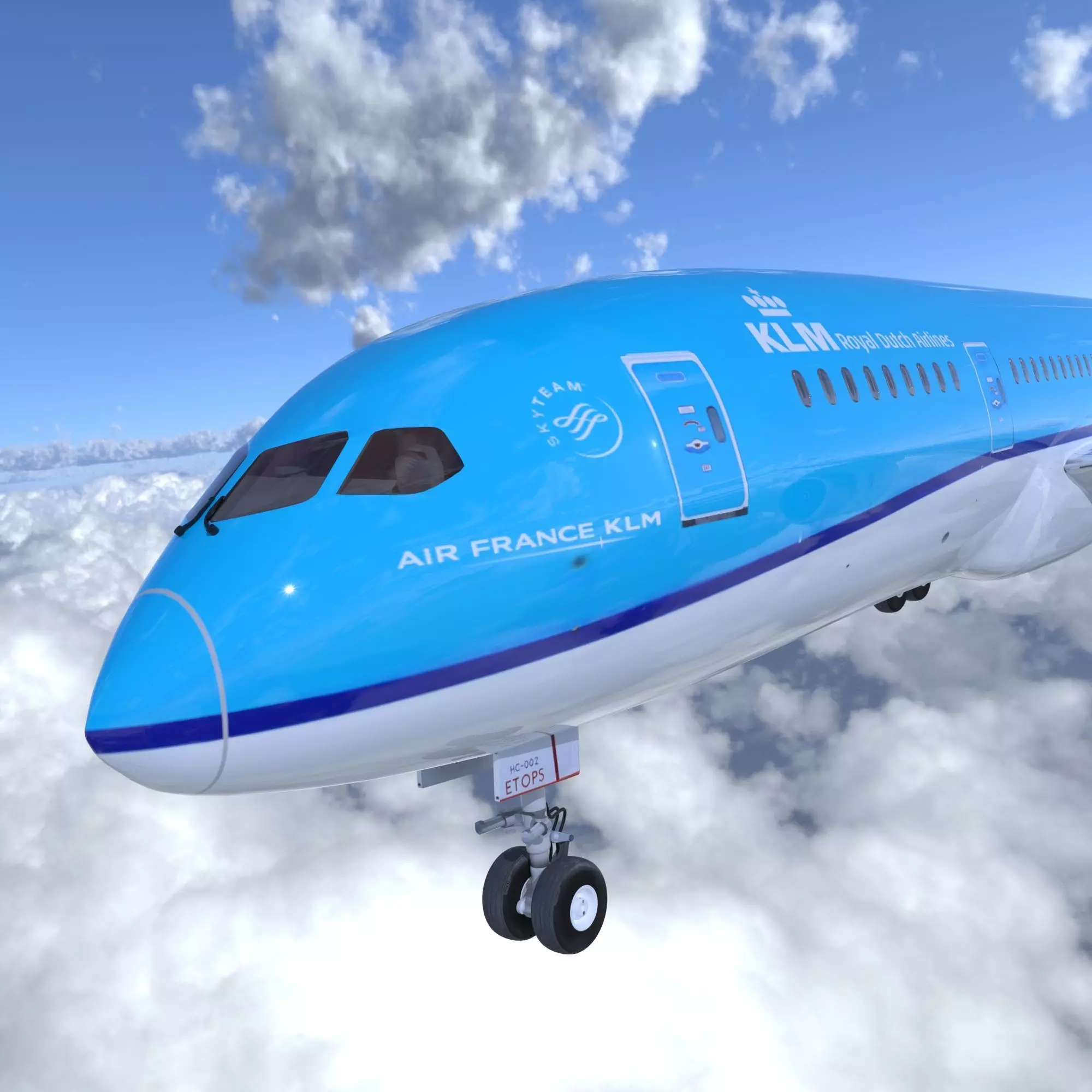 Boeing 787 Dreamliner high detailed model Low-poly 3D model_0