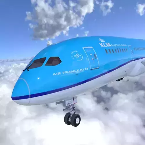 Boeing 787 Dreamliner high detailed model Low-poly 3D model